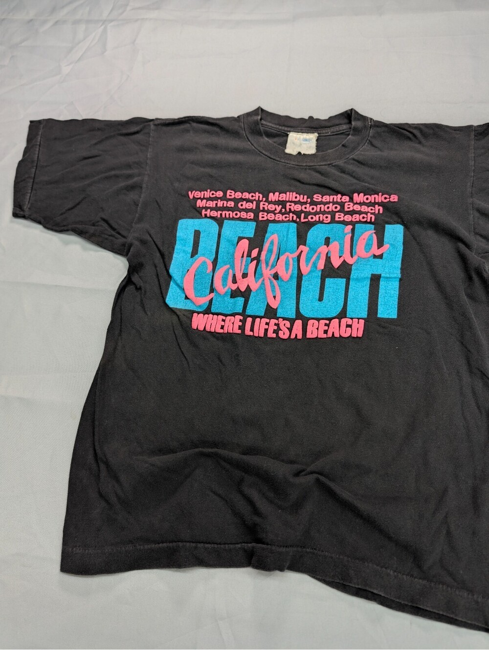 California Beach Mammoth Vintage T Shirt Black 80s Medium